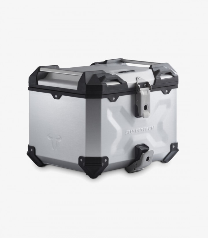 Maleta Superior con Soporte TRAX ADV Plateada 38 L Honda CB500X (13-18), CBR500R (12-15), CB500F (12-16), NX500 (23) SW-MOTEC...