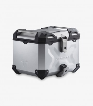 SW-MOTECH 38 L TRAX ADV Side Case with Carrier for Honda CB500X (13-18), CBR500R (12-15), CB500F (12-16), NX500 (23) Silver GPT.