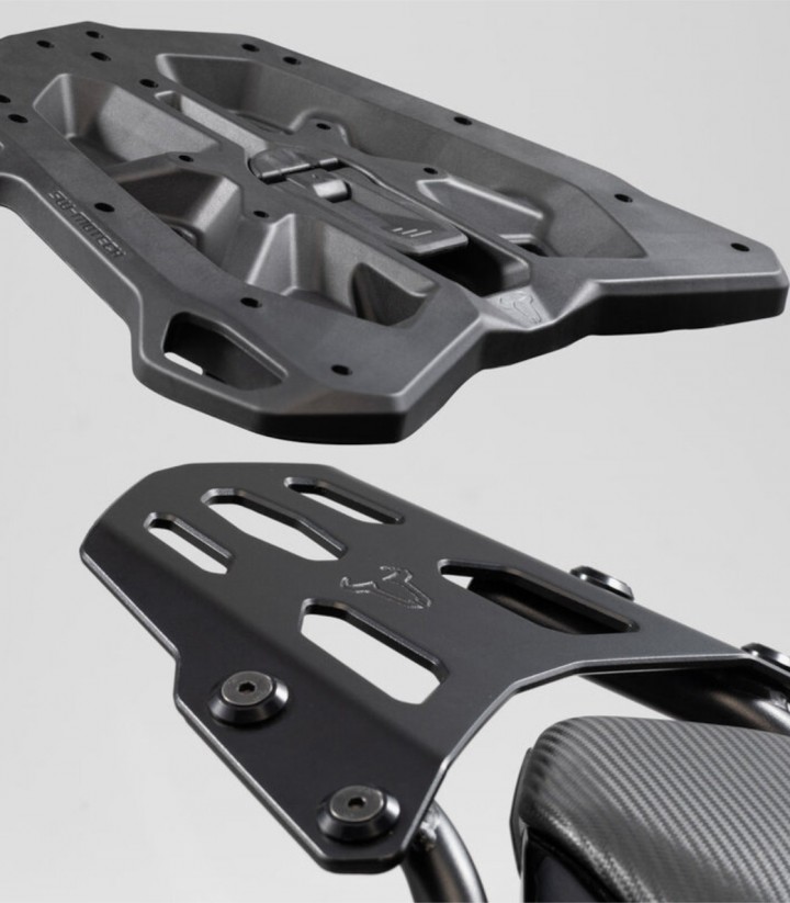 Maleta Superior con Soporte TRAX ADV Plateada 38 L Honda CB500X (13-18), CBR500R (12-15), CB500F (12-16), NX500 (23) SW-MOTEC...