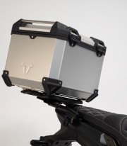 SW-MOTECH 38 L TRAX ADV Side Case with Carrier for Honda CB500X (13-18), CBR500R (12-15), CB500F (12-16), NX500 (23) Silver G...