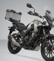Maleta Superior con Soporte TRAX ADV Plateada 38 L Honda CB500X (13-18), CBR500R (12-15), CB500F (12-16), NX500 (23) SW-MOTEC...