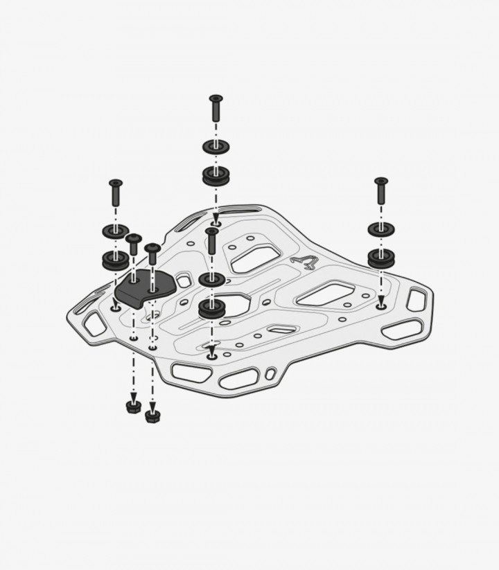 Topcase mit Träger TRAX ADV Silber 38 L Honda NC750XA/XD (20-24) SW-MOTECH GPT.01.841.70000/S