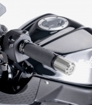 Puig Long Bar Ends in Silver for BMW G310 GS/R