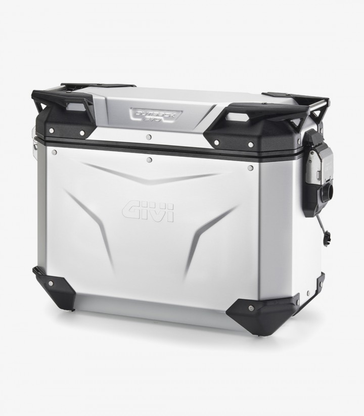 Seitenkoffer GIVI Trekker Outback Evo Smart 37 L Monokey in eloxiertem Aluminium