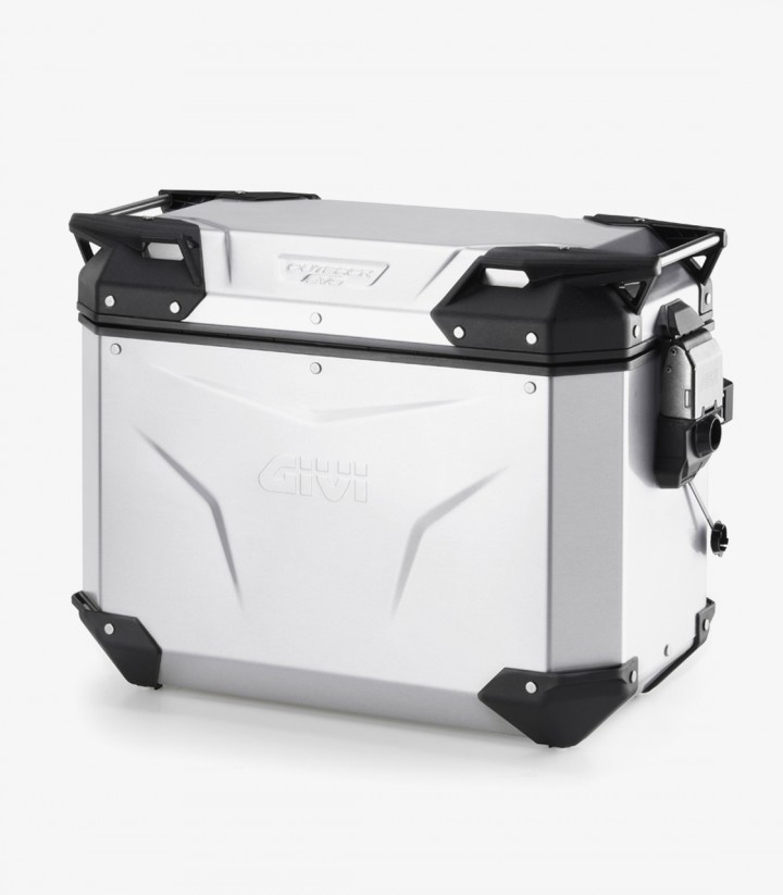 Seitenkoffer GIVI Trekker Outback Evo Smart 44 L Monokey in eloxiertem Aluminium