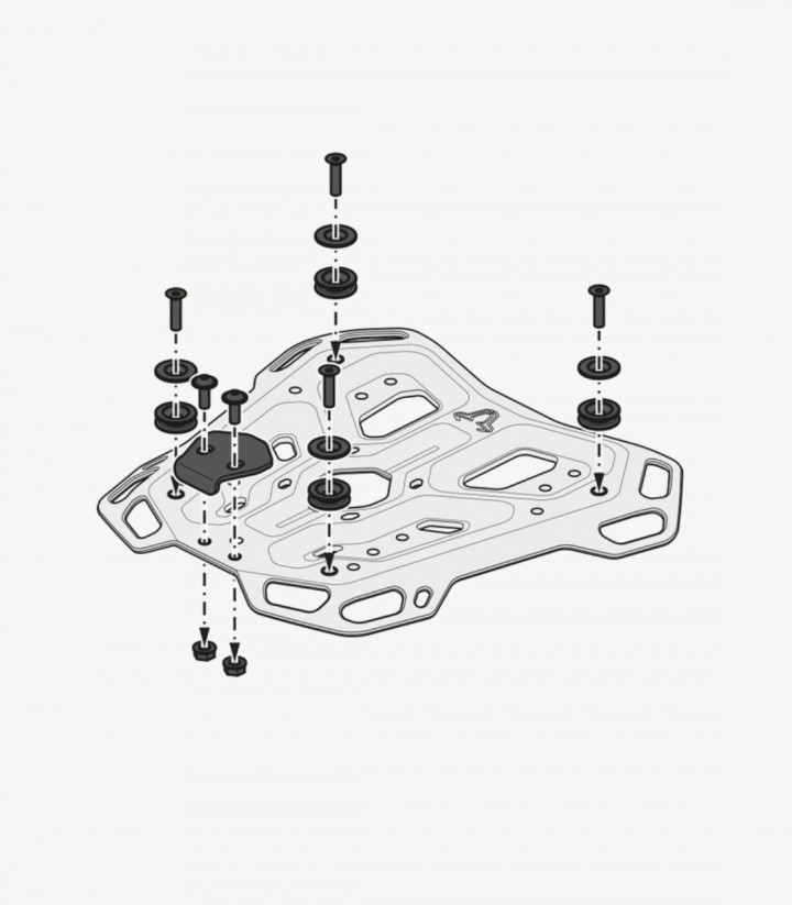 Maleta Superior con Soporte TRAX ADV Plateada 38 L Honda CRF1100L Africa Twin (19-23) SW-MOTECH GPT.01.942.70000/S GPT.01.942...