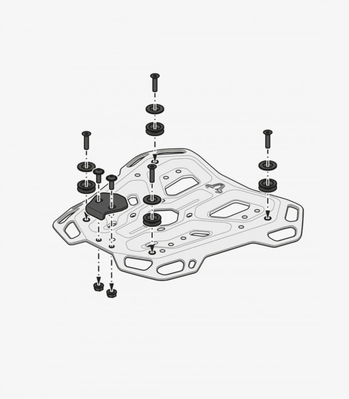Topcase mit Träger TRAX ADV Silber 38 L VOGE 650DS (21) SW-MOTECH GPT.02.049.70000/S