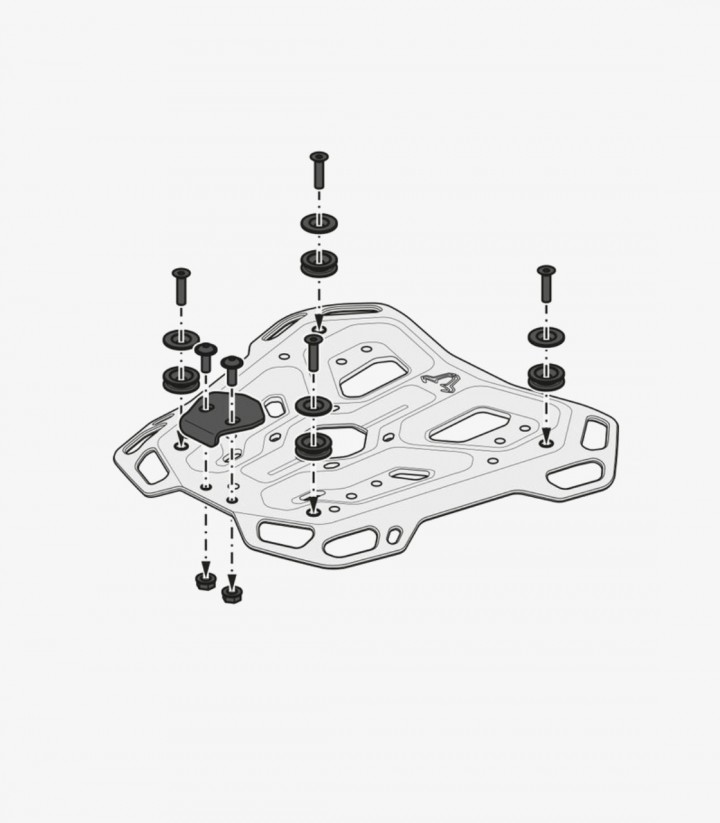 Maleta Superior con Soporte TRAX ADV Plateada 38 L VOGE DS900X (23), DS800X Rally (25), DS625X (24) SW-MOTECH GPT.02.643.7000...