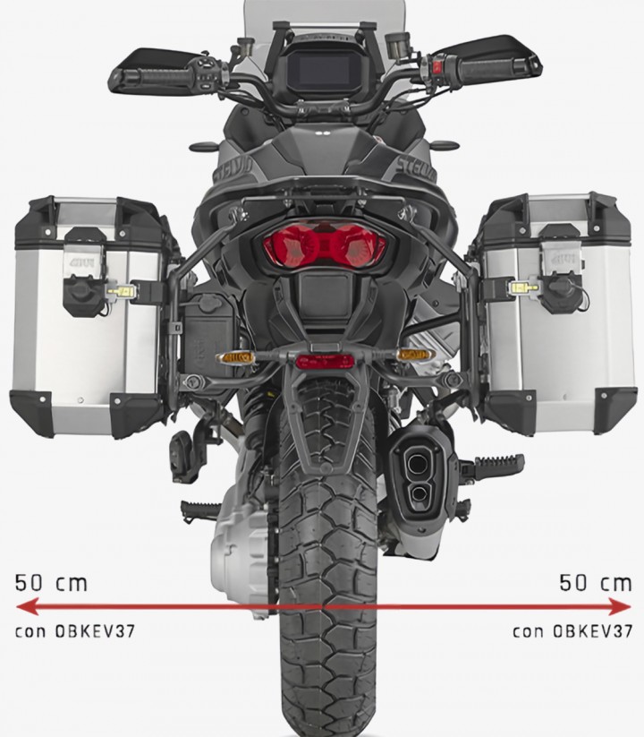 Portamaletas Laterales GIVI PL ONE-FIT para Moto Guzzi Stelvio 1000 (24-26) PLO8208CAM