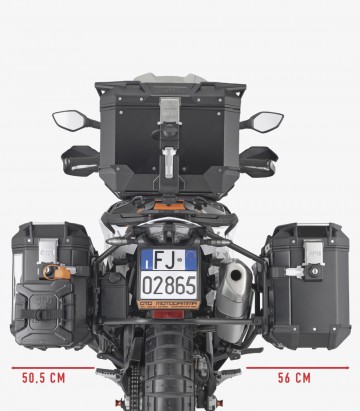Portamaletas Laterales GIVI PL ONE-FIT para KTM 790 Adventure (19-20/23-26), 790 Adventure R (19-20), 890 Adventure (21-26), 890
