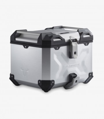 SW-MOTECH 38 L TRAX ADV Side Case with Carrier for Suzuki SV 650 / S (03-08), SV 1000 / S (03-05) Silver GPT.05.232.70000/S