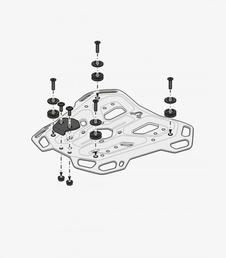 SW-MOTECH 38 L TRAX ADV Side Case with Carrier for Suzuki SV 650 / S (03-08), SV 1000 / S (03-05) Silver GPT.05.232.70000/S G...