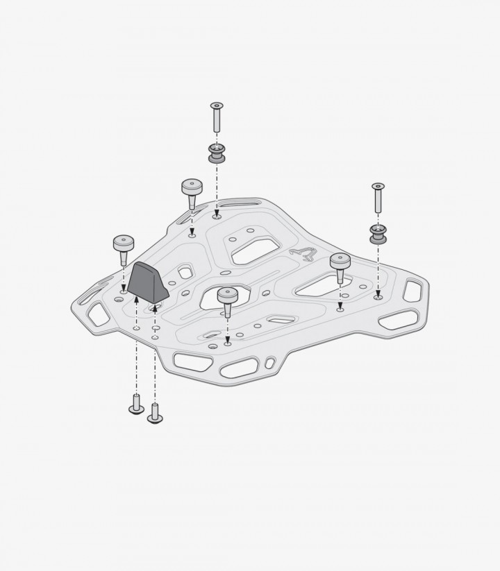Topcase mit Träger DUSC Schwarz 55 L Suzuki V-Strom 800 (22) SW-MOTECH GPT.05.845.66000/B