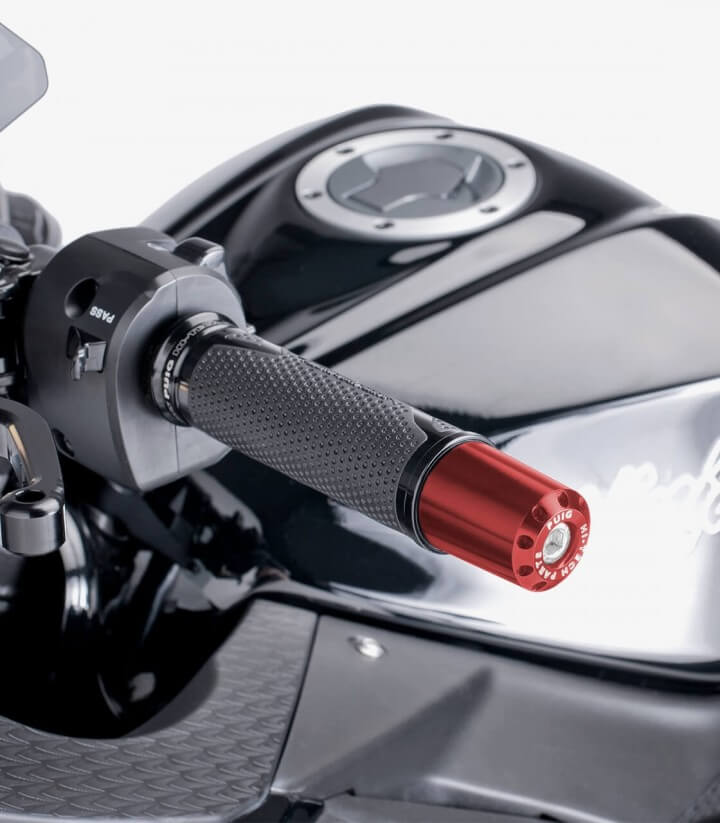 Puig Lenkerendgewichte Lang 9372R in Rot für Yamaha MT-09 Tracer (15-17)