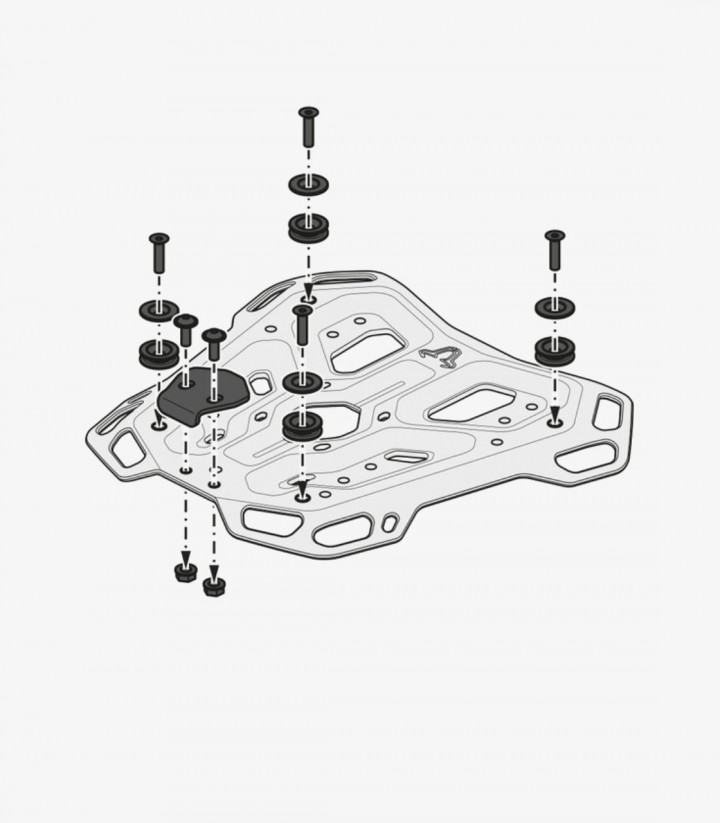 Maleta Superior con Soporte TRAX ADV Plateada 38 L Yamaha Tracer 9 / GT / GT + (20-24) SW-MOTECH GPT.06.921.70000/S GPT.06.92...