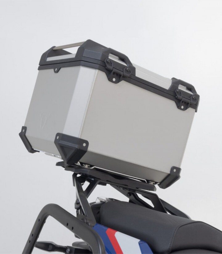 Topcase mit Träger TRAX ADV Silber 38 L BMW R 1200 R/RS (14-18), R 1250 R (18-19), R 1250 RS (18-22) SW-MOTECH GPT.07.573.70000/