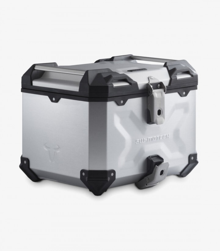 Topcase mit Träger TRAX ADV Silber 38 L BMW R 1200 GS LC (12-18), R 1250 GS (18-24) SW-MOTECH GPT.07.782.70001/S