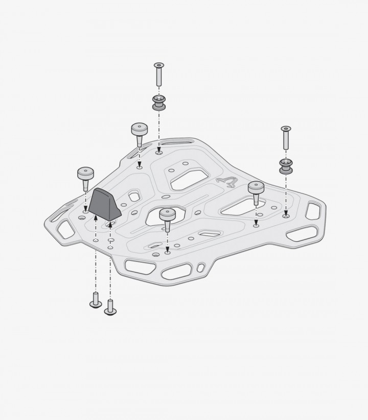 Maleta Superior con Soporte DUSC XL Negro 55 L BMW F750GS / F850GS (17-20), F800GS (23) SW-MOTECH GPT.07.897.66100/B GPT.07.8...