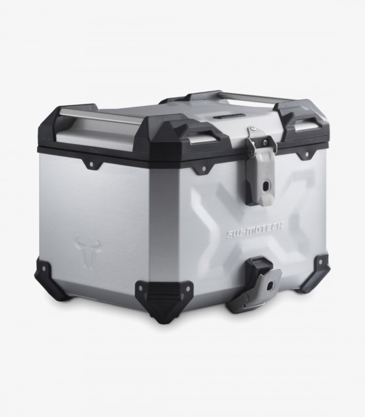 Topcase mit Träger TRAX ADV Silber 38 L BMW F 750/800/850 GS (17-23) SW-MOTECH GPT.07.897.70000/S