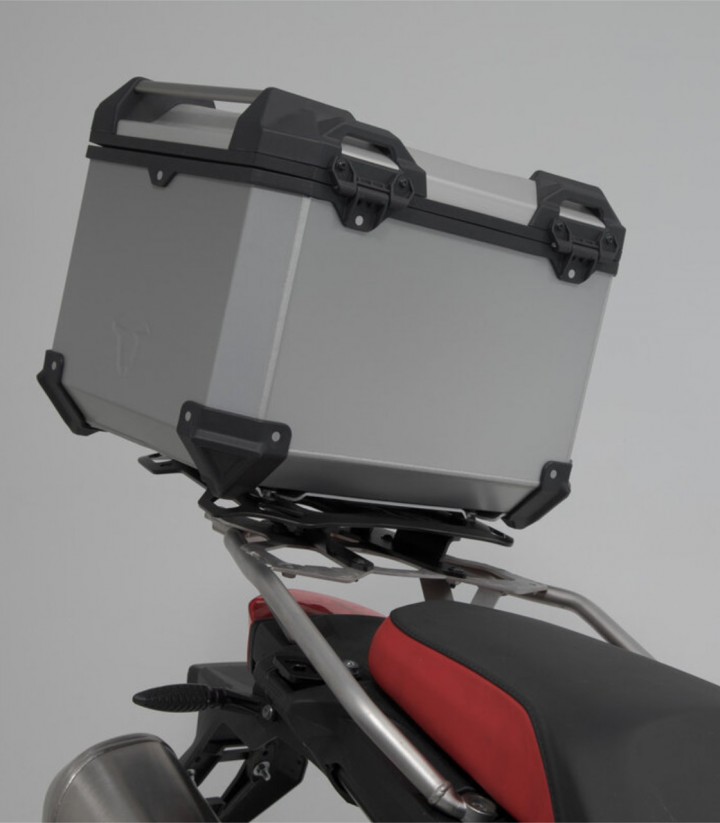 Topcase mit Träger TRAX ADV Silber 38 L BMW F 750/800/850 GS (17-23) SW-MOTECH GPT.07.897.70000/S