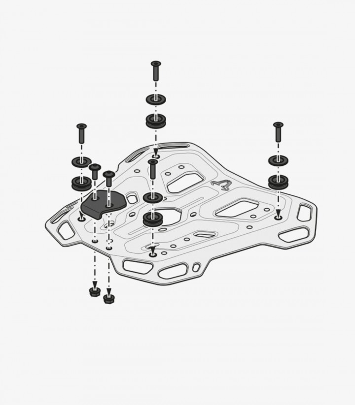 Maleta Superior con Soporte TRAX ADV Plateada 38 L BMW F 750 / 850 GS (17-20), F 800 GS (23) SW-MOTECH GPT.07.897.70100/S GPT...