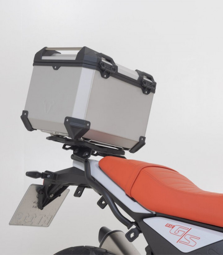 Topcase mit Träger TRAX ADV Silber 38 L BMW R 12 G/S (25) SW-MOTECH GPT.07.997.70000/S