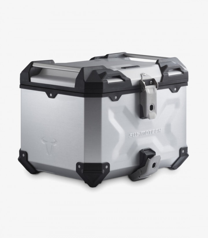 Topcase mit Träger TRAX ADV Silber 38 L Kawasaki Versys 1000 (11-18), Versys 1100 (24) SW-MOTECH GPT.08.368.70000/S