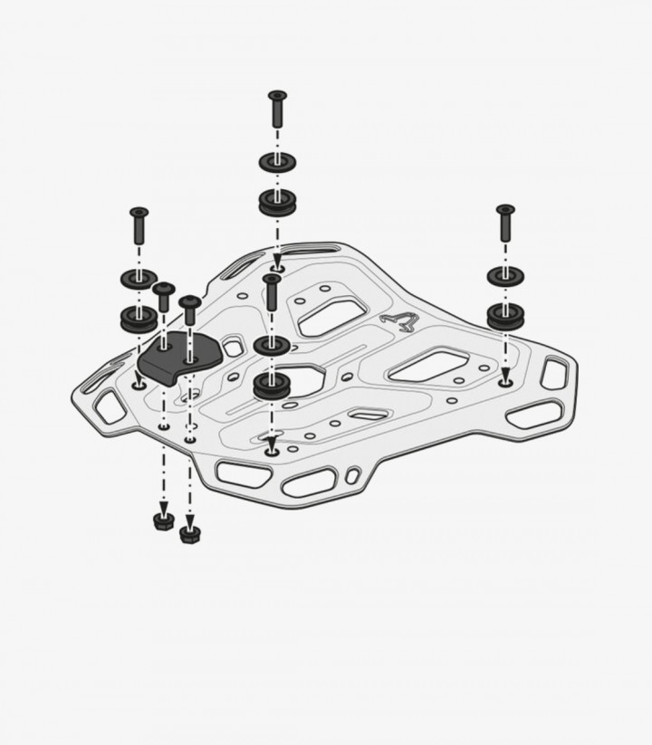 Maleta Superior con Soporte TRAX ADV Plateada 38 L Kawasaki Versys 1000 (11-18), Versys 1100 (24) SW-MOTECH GPT.08.368.70000/...