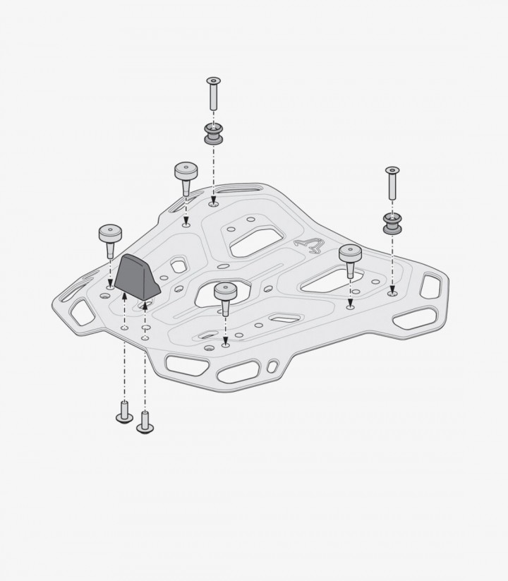 Topcase mit Träger DUSC Schwarz 55 L Kawasaki KLR 650 (22) / S (23) SW-MOTECH GPT.08.990.66000/B