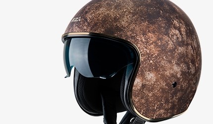 Brown motorcycle helmets