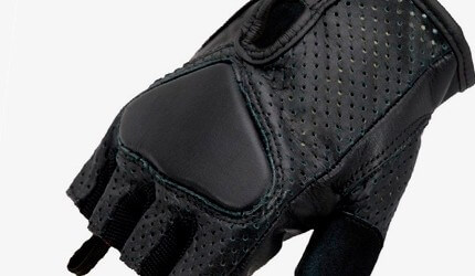 Fingerless motorcycle gloves