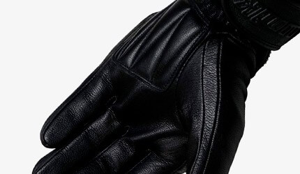 Summer leather motorcycle gloves