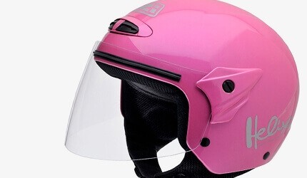 Pink motorcycle helmets