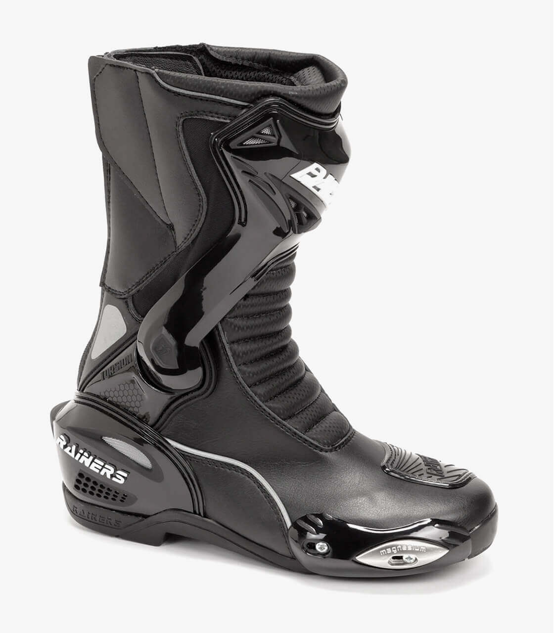 rainers black zippered sport boots