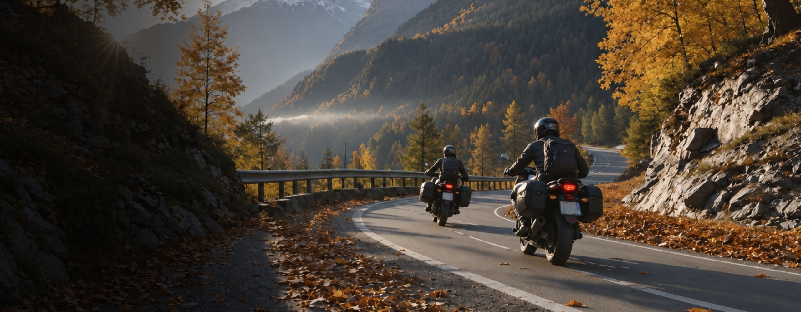 Frío, curvas y moto